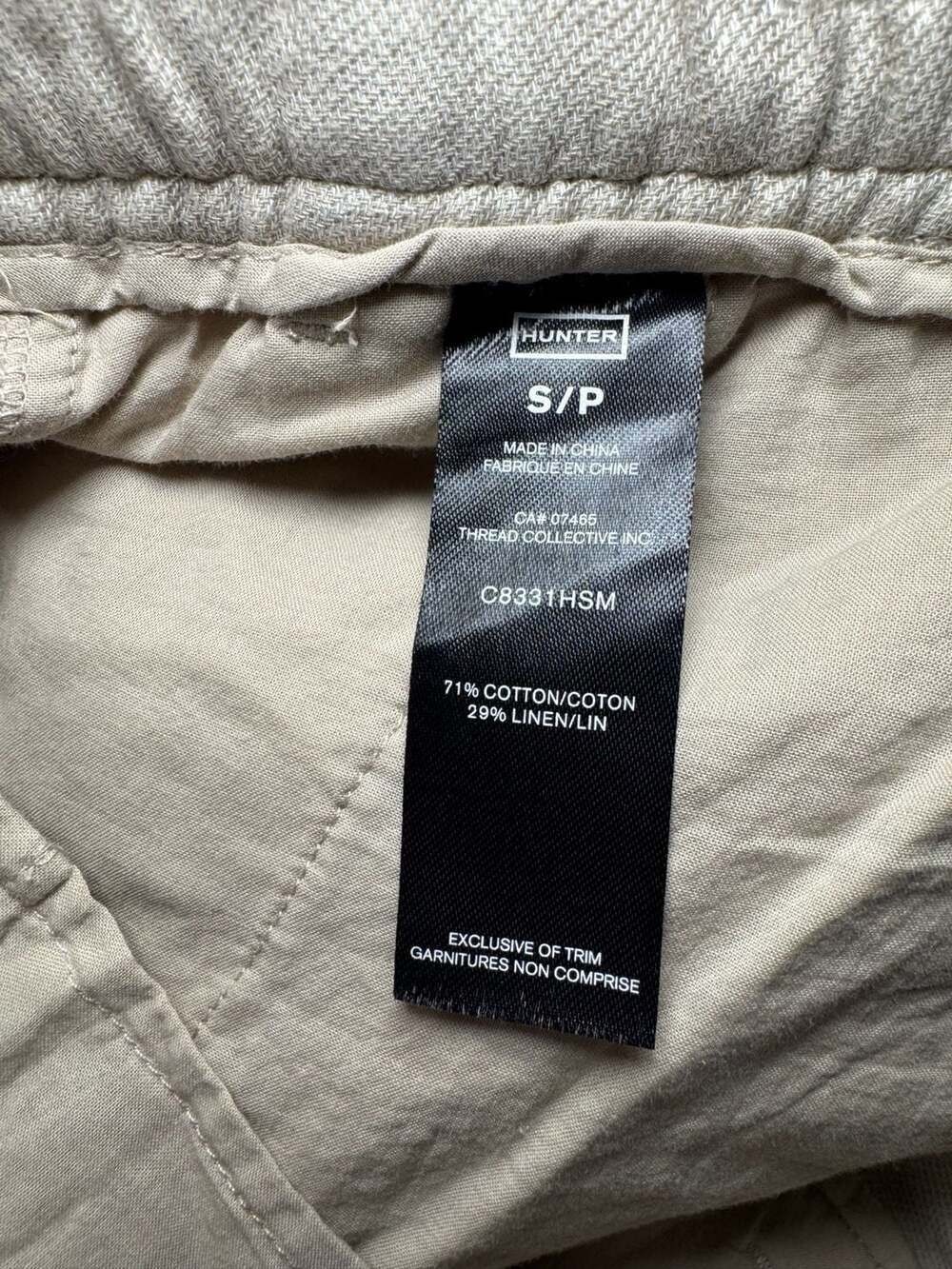 Hunter Cotton Linen Blend Drawstring Pants Gropcore - Picture 4 of 5